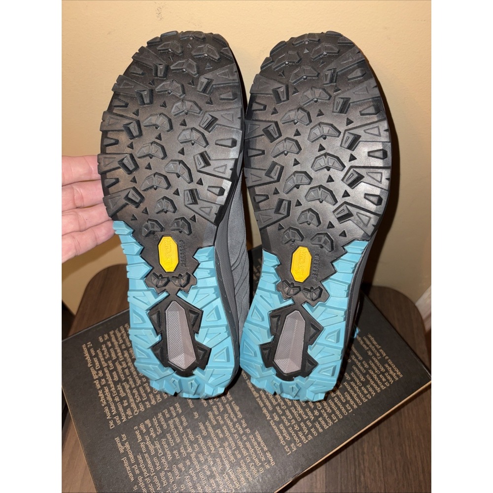 NIB ASOLO Space GV Hiking Shoe Goretex Women's 8.5 Gray Blue Vibram $170 - Picture 12 of 16